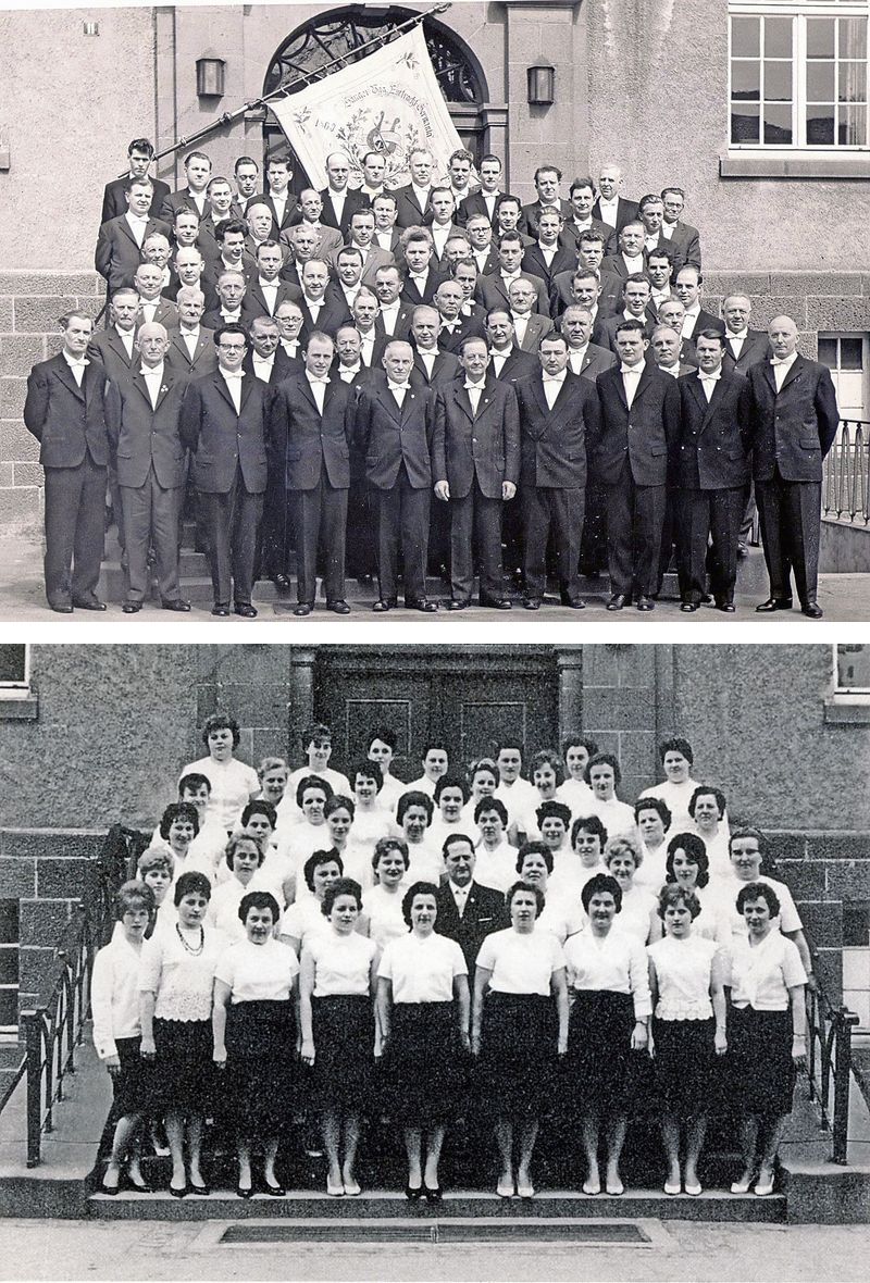 Männer 1963 (oben) und Frauen 1963 (unten)